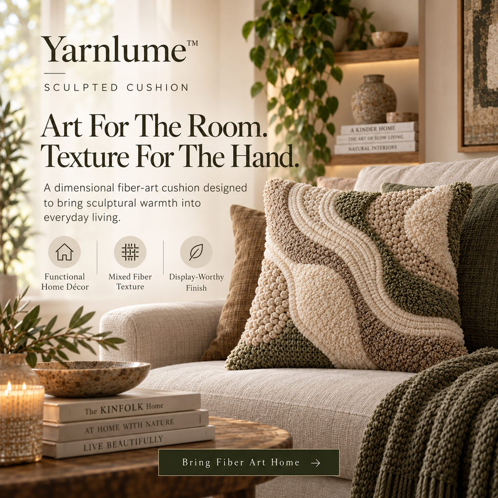 Yarnlume™ Sculpted Cushion  Create Texture You Can Actually Live With.