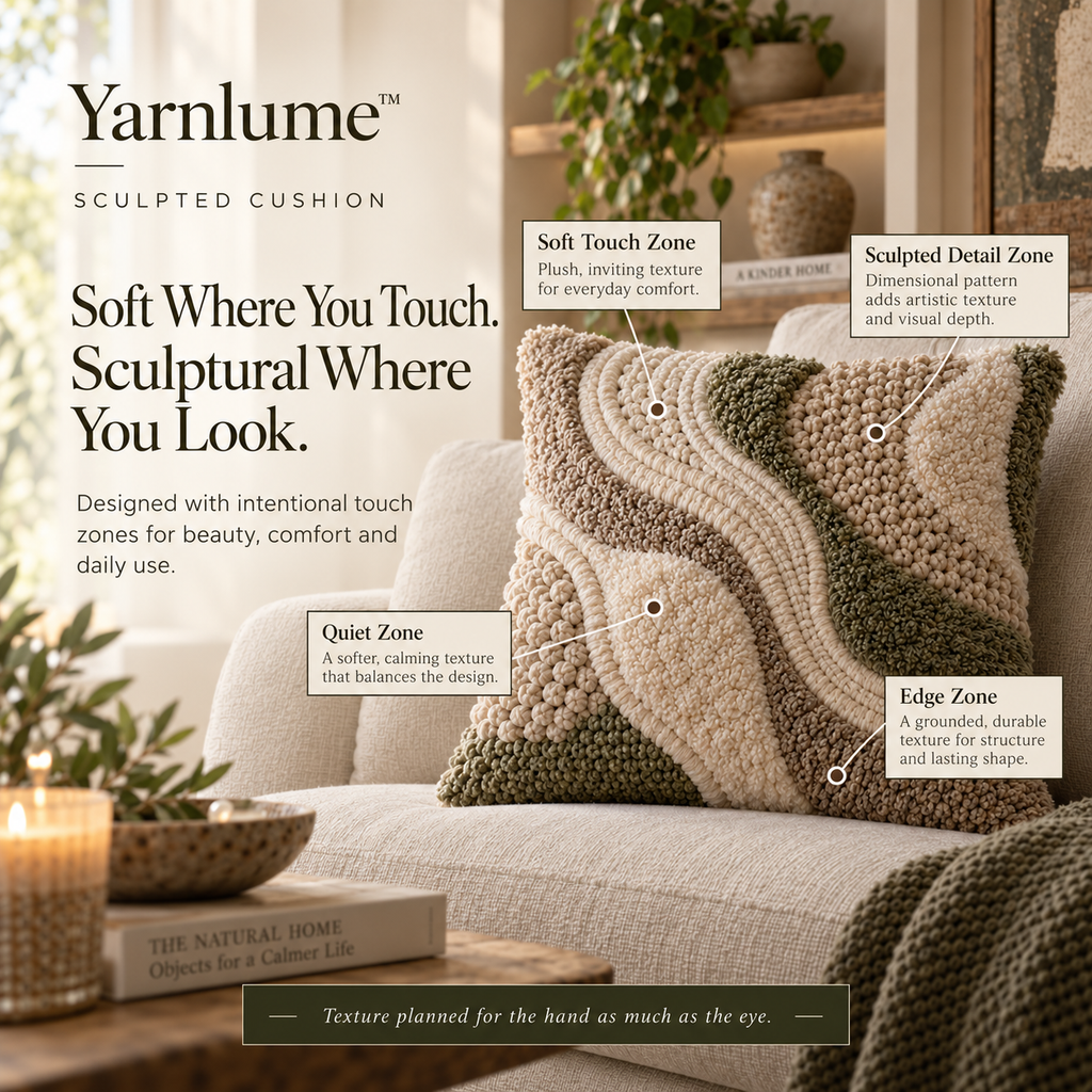 Yarnlume™ Sculpted Cushion  Create Texture You Can Actually Live With.