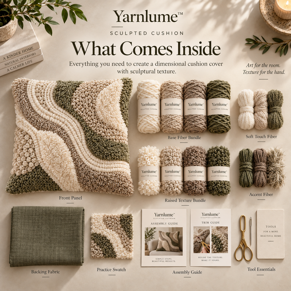 Yarnlume™ Sculpted Cushion  Create Texture You Can Actually Live With.