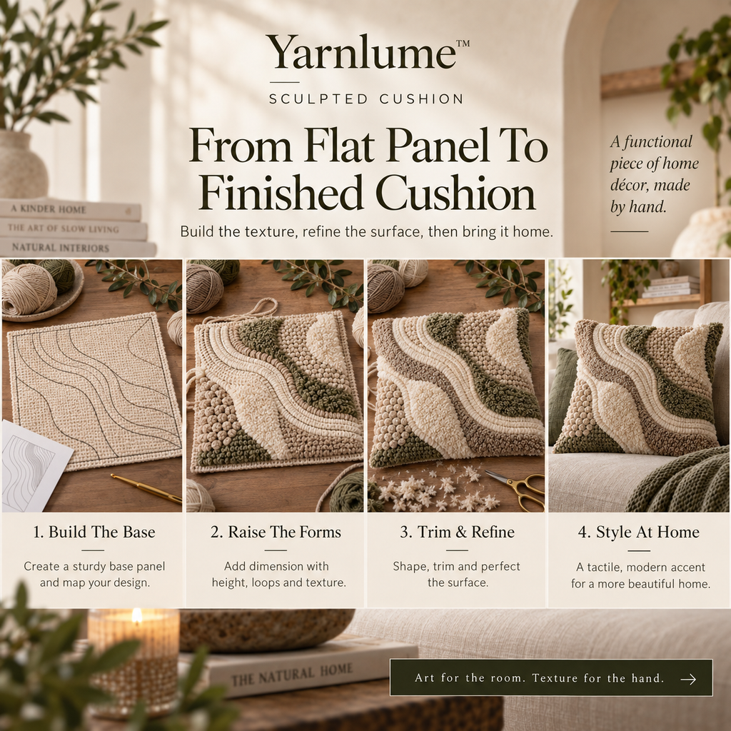 Yarnlume™ Sculpted Cushion  Create Texture You Can Actually Live With.