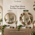 Yarnlume™ Sculpted Mirror  Turn a Mirror Into a Piece of Fiber Sculpture.