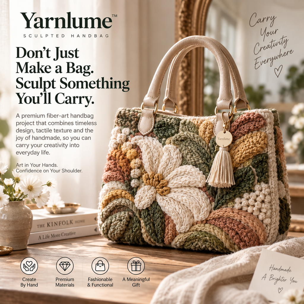 Yarnlume™ Sculpted Handbag  Don’t Just Make a Bag. Sculpt Something You’ll Carry.