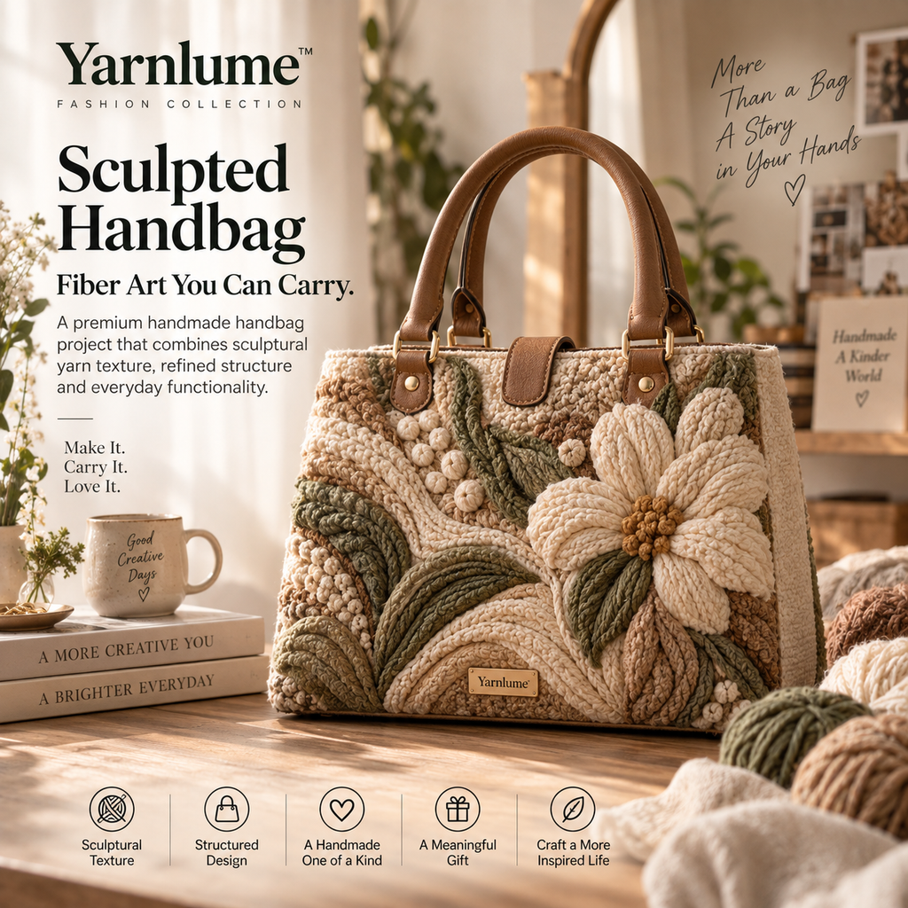 Yarnlume™ Sculpted Handbag  Don’t Just Make a Bag. Sculpt Something You’ll Carry.