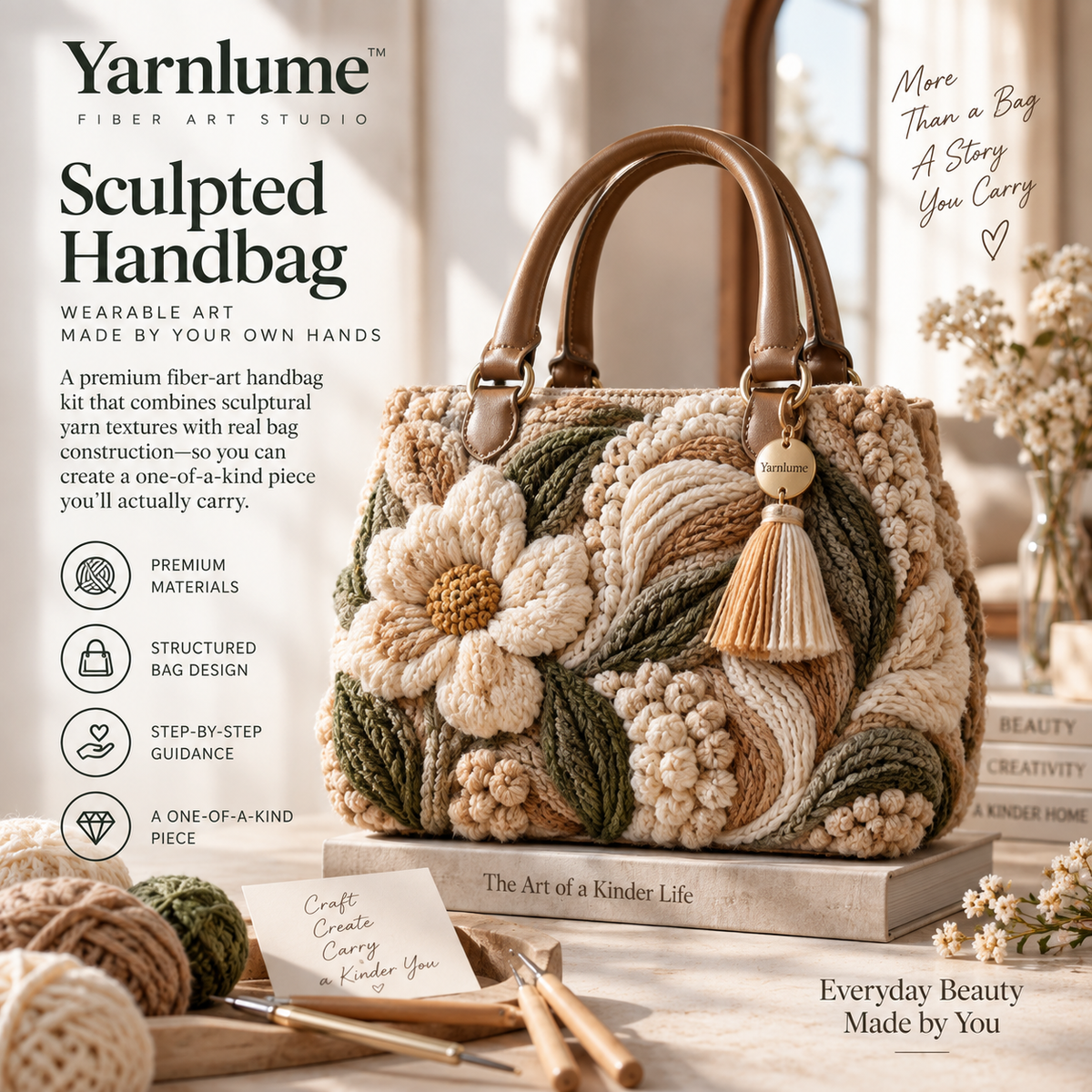 Yarnlume™ Sculpted Handbag  Don’t Just Make a Bag. Sculpt Something You’ll Carry.