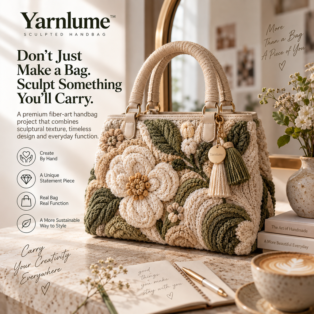Yarnlume™ Sculpted Handbag  Don’t Just Make a Bag. Sculpt Something You’ll Carry.