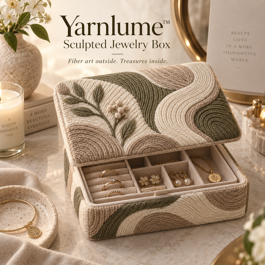 Yarnlume™ Sculpted Jewelry Box  Turn the Lid Into Art. Keep What Matters Inside.