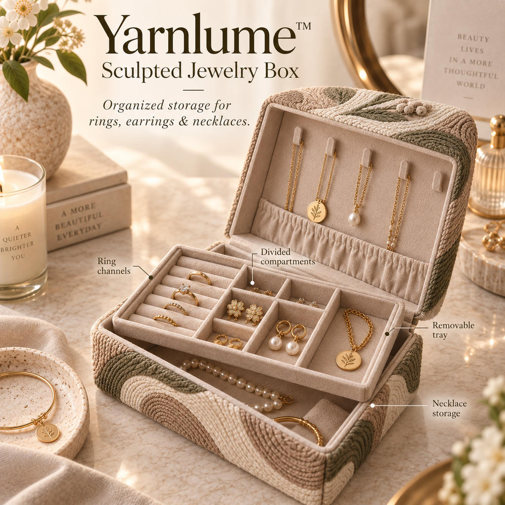 Yarnlume™ Sculpted Jewelry Box  Turn the Lid Into Art. Keep What Matters Inside.