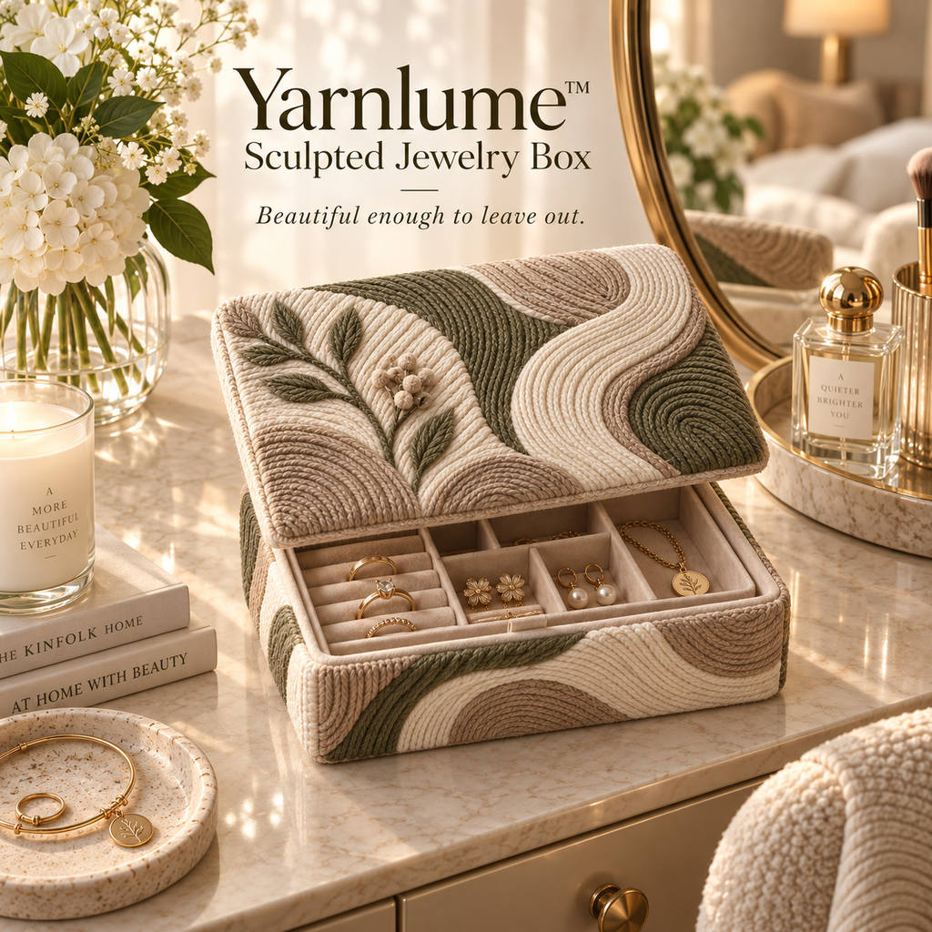 Yarnlume™ Sculpted Jewelry Box  Turn the Lid Into Art. Keep What Matters Inside.