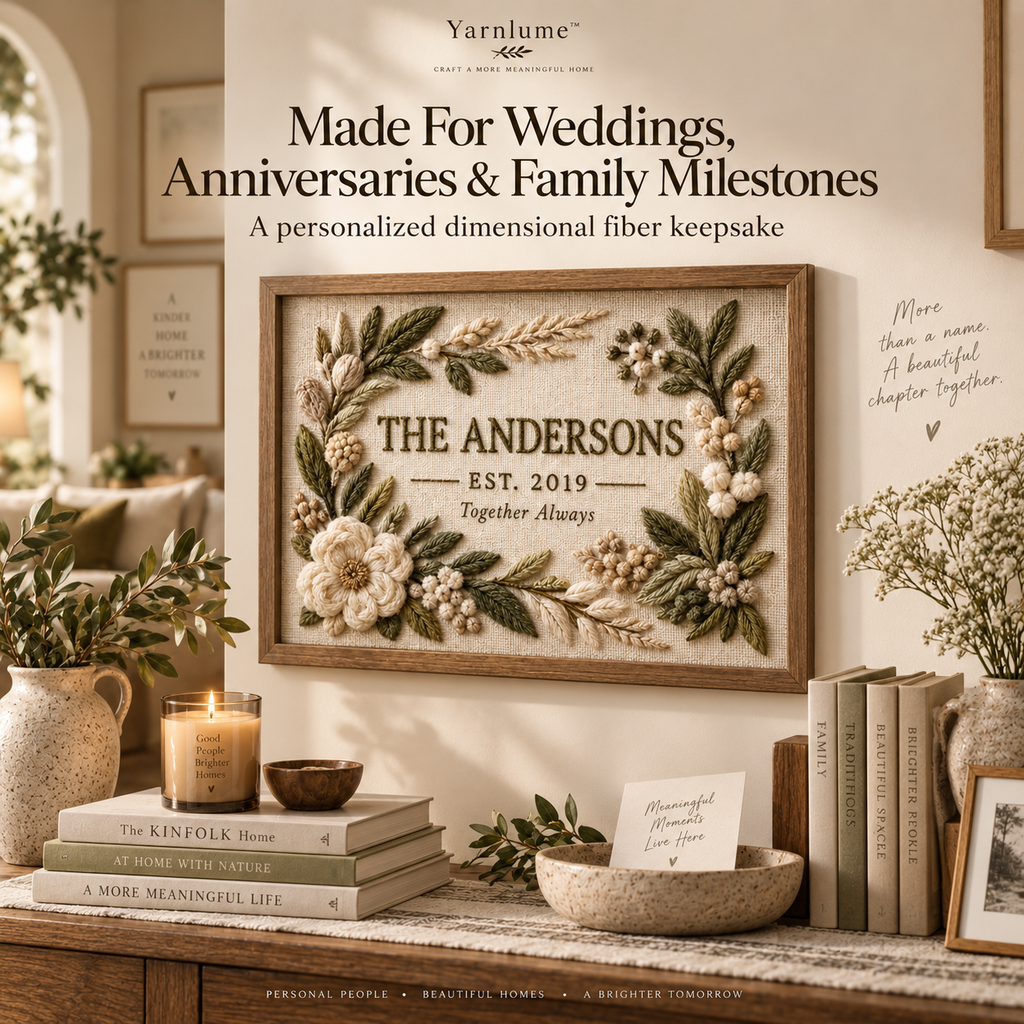 Yarnlume™ Heirloom Name Portrait  Turn a Name Into Something Worth Passing Down.