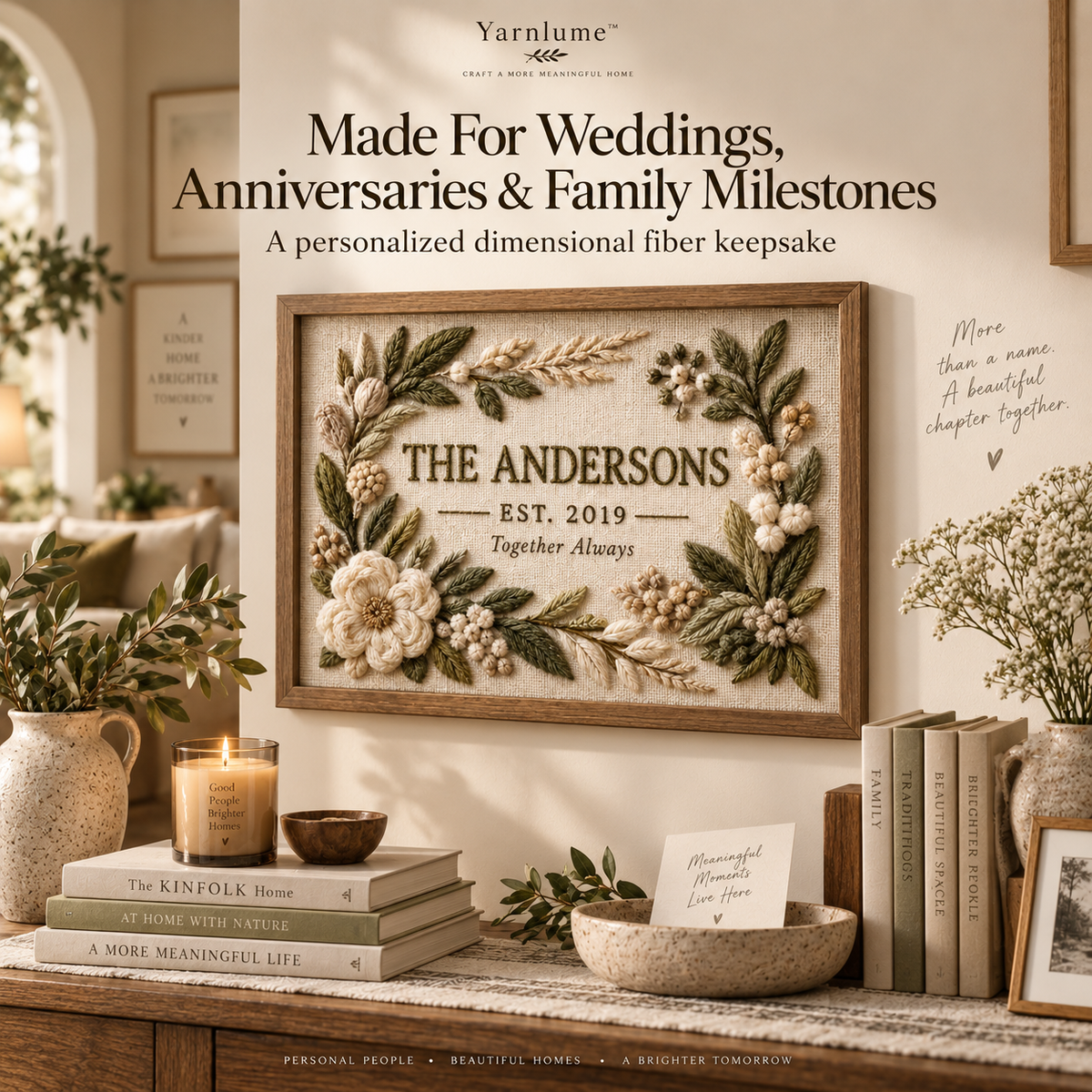 Yarnlume™ Heirloom Name Portrait  Turn a Name Into Something Worth Passing Down.