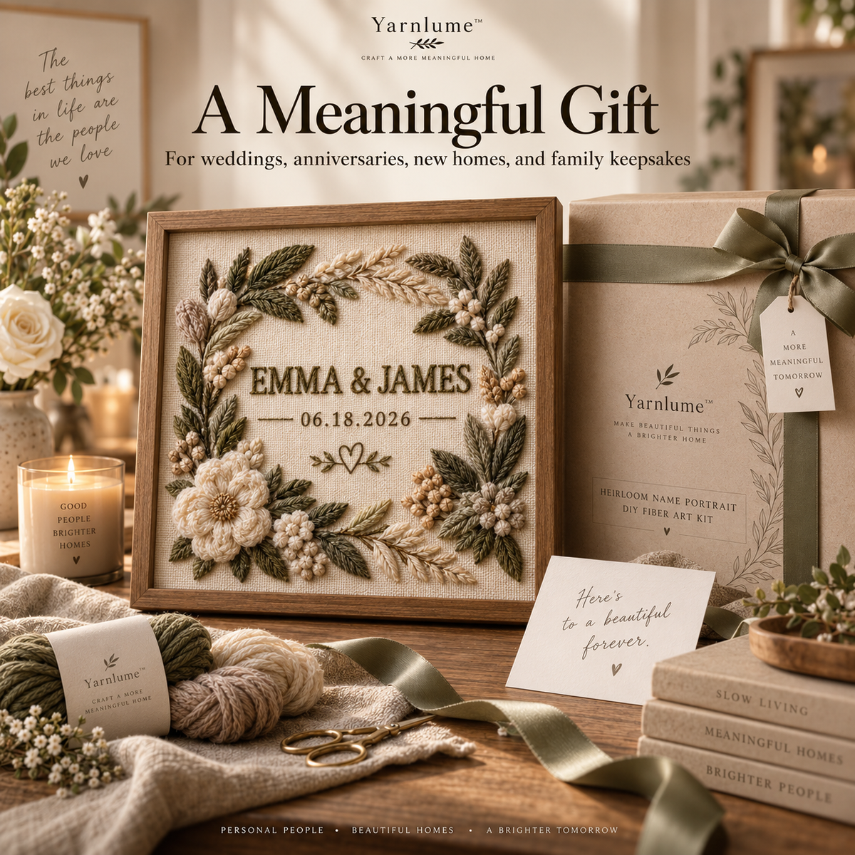 Yarnlume™ Heirloom Name Portrait  Turn a Name Into Something Worth Passing Down.